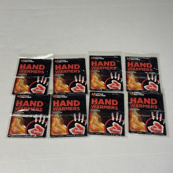 Little Hotties Hand Warmers Up to‎ 10 hours of heat Air-activated (8 Pairs) - Picture 1 of 1